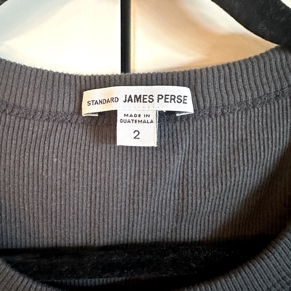 James Perse, Long Sleeve Rib Knit Dress, Dark Grey, Size 2 - Picture 4 of 4